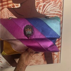 Kurt Geiger Multicolor Striped xxl purse